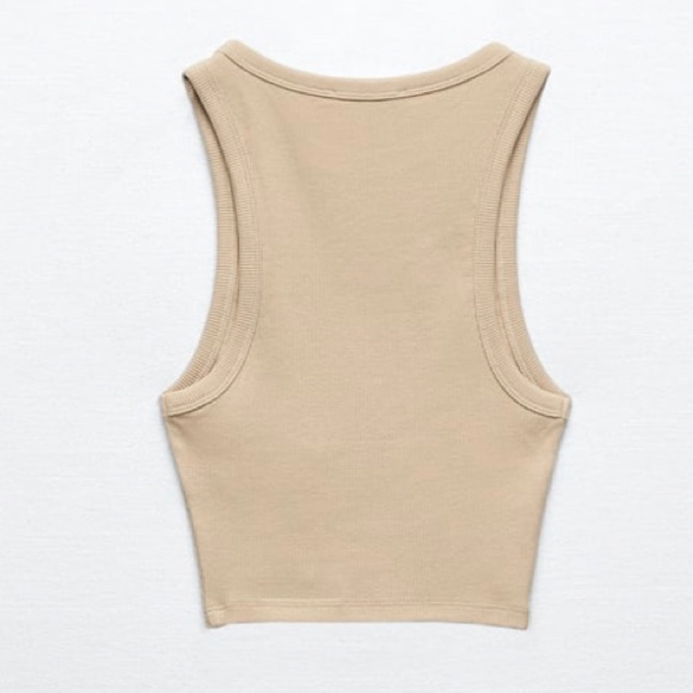 Zara Ribbed Crop Top - Picture 2 of 9